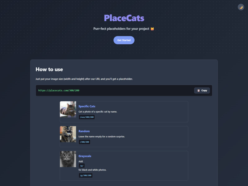 Screenshot of Place Cats